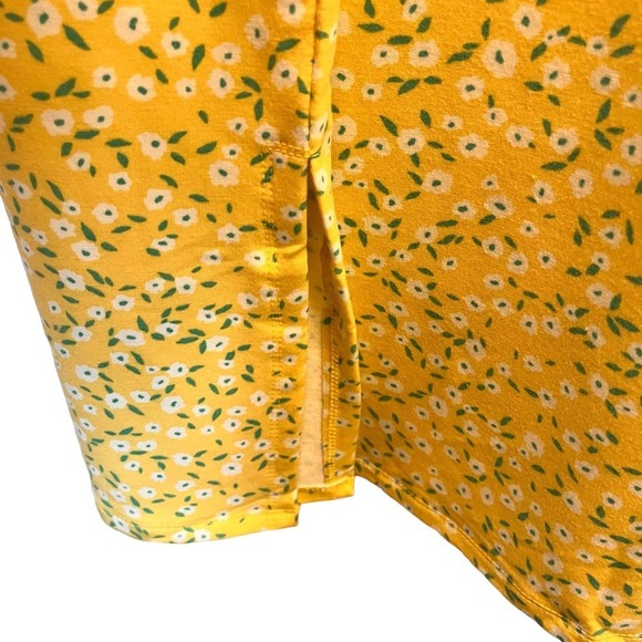 Bobeau Yellow Floral Double  Split Tank Midi Dress - Picture 8 of 9